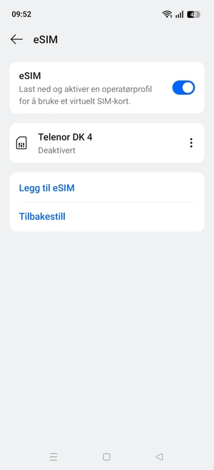 Velg menyknappen