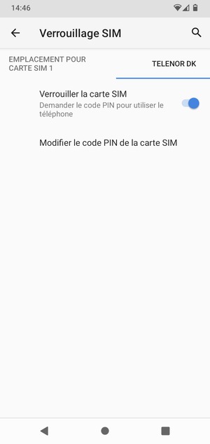 Sélectionnez Public puis Modifier le code PIN de la carte SIM