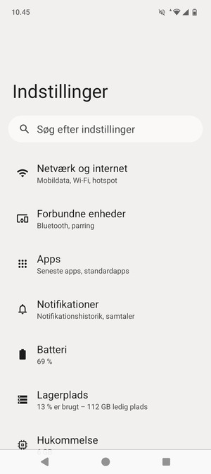 Vælg Netværk og internet
