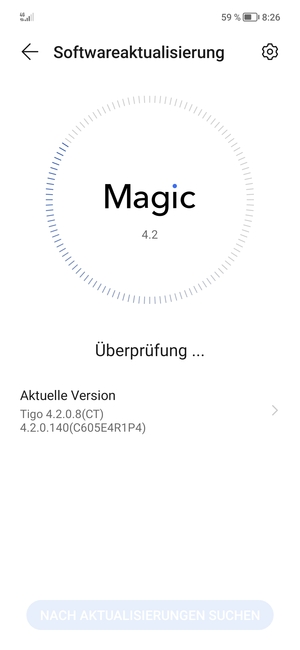 Warten Sie, bis die Suche abgeschlossen ist