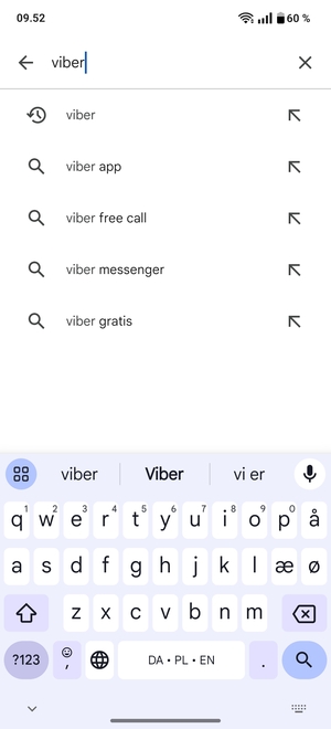 Indtast navnet på appen og vælg Søg