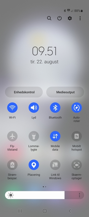 Slå Wi-Fi og Bluetooth fra