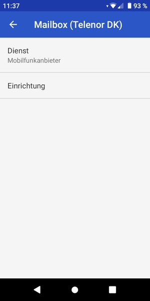 Wählen Sie Einrichtung