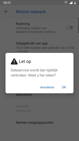 Selecteer OK