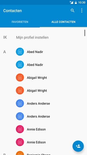 Selecteer de Menu-knop