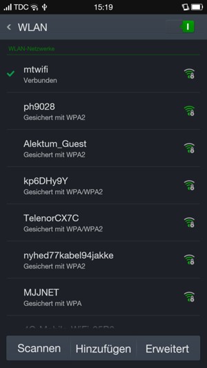 Sie sind nun mit dem WLAN-Netzwerk verbunden