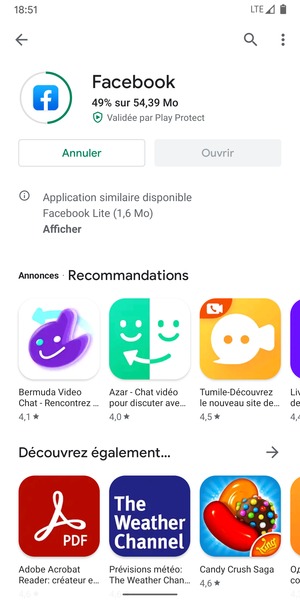 Veuillez attendre la fin de la procédure d'installation