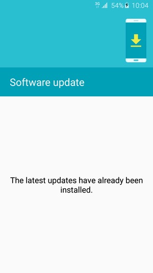 If your phone is up to date, you will see the following screen