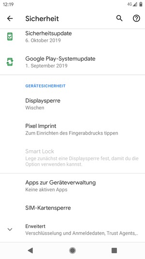 Wählen Sie SIM-Kartensperre