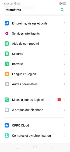 Pour activer votre écran de verrouillage, allez dans le menu Paramètres et sélectionnez Empreinte, visage et code