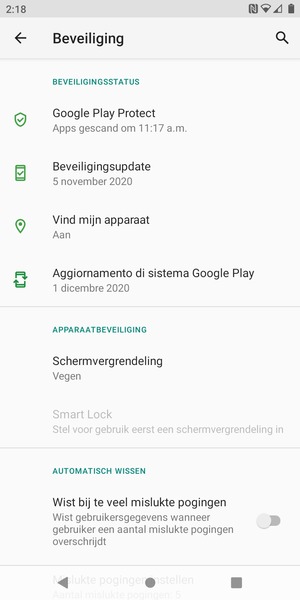 Om uw schermvergrendeling te activeren, selecteert u Schermvergrendeling