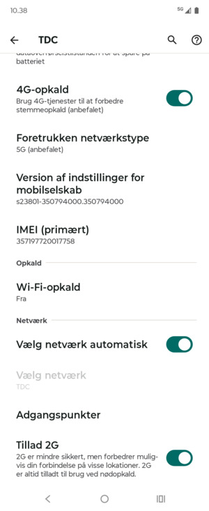 Scroll til og vælg Adgangspunkter