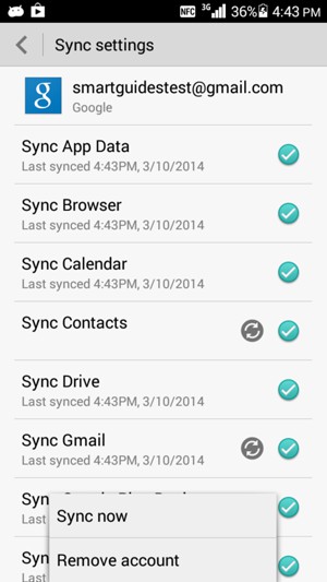 Select Sync now