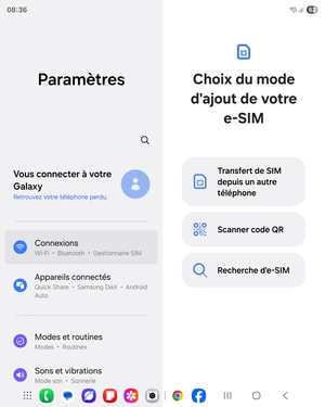 Sélectionnez Scanner code QR