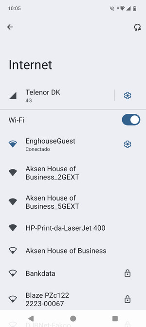 Ahora está conectado a la red Wi-Fi