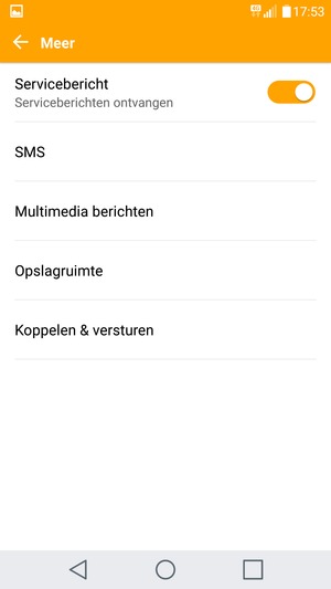 Selecteer SMS