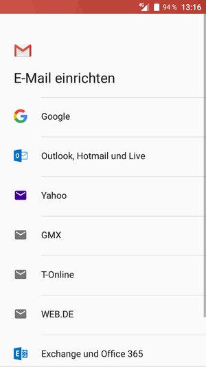 Wählen Sie Outlook, Hotmail und Live