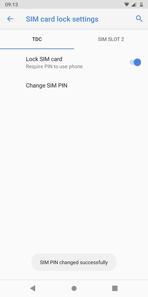 Your SIM PIN has been changed