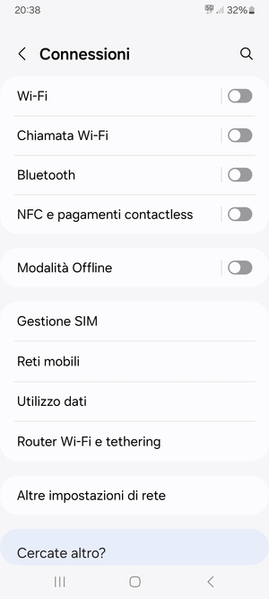 Seleziona Reti mobili