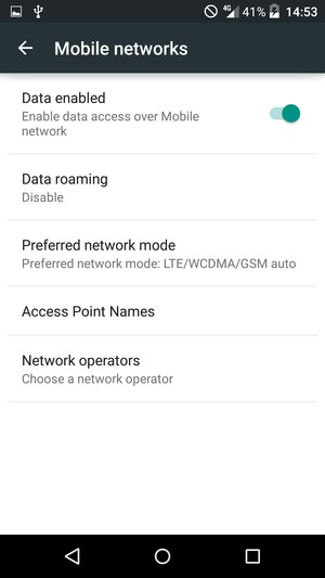 Select Access Point Names