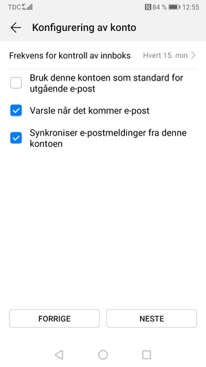 Velg NESTE