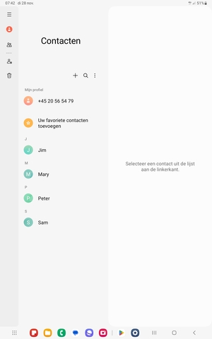Selecteer de Menu-knop