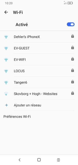Sélectionnez le réseau sans fil auquel vous souhaitez vous connecter
