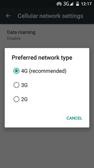 Select your preferred option