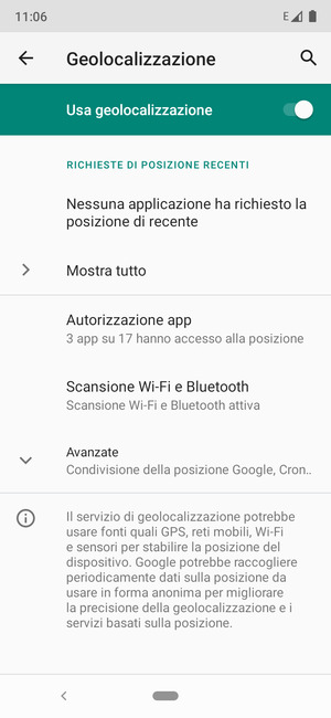 Disattiva Geolocalizzazione