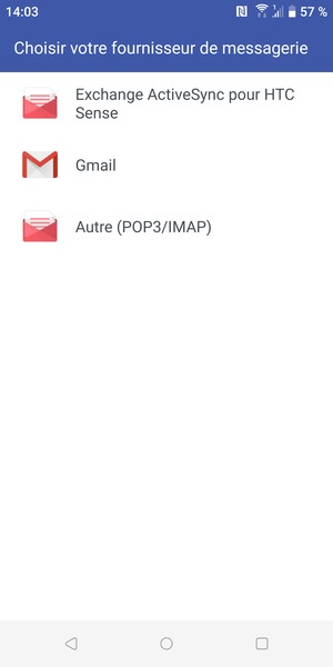 Sélectionnez Gmail