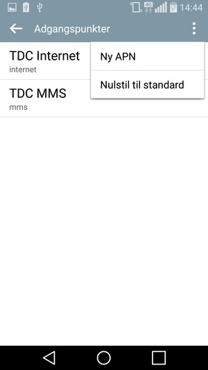 Vælg Nulstil
til standard