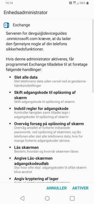 Vælg AKTIVER