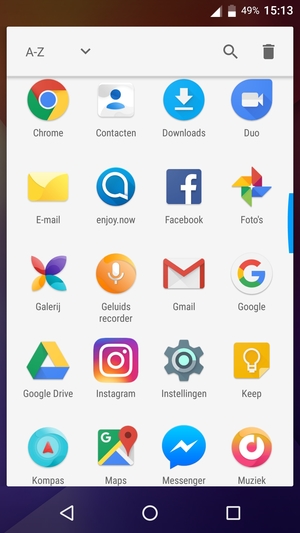 Scroll naar en selecteer Instellingen