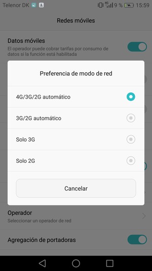 Seleccione la opción deseada