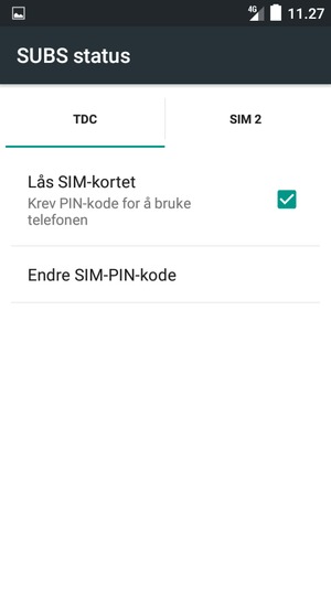 Velg Public og Endre SIM-PIN-kode