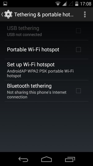 Select Set up Wi-Fi hotspot