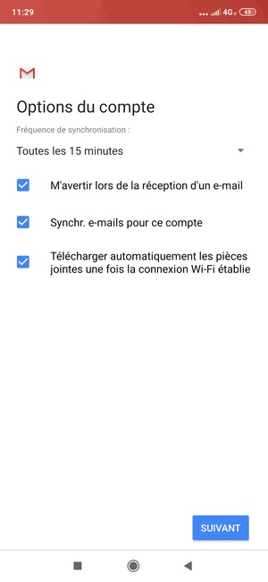 Sélectionnez SUIVANT