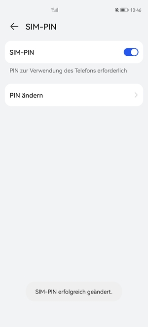 Ihre SIM PIN wurde geändert