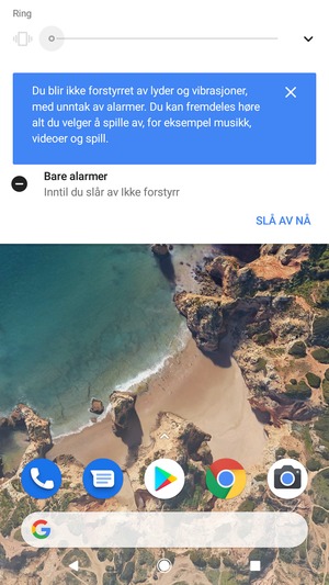 Trykk en gang til for lydløs modus