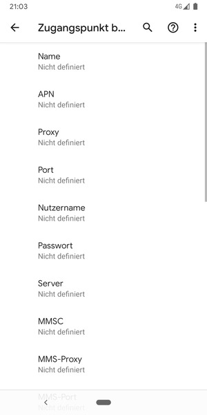 Geben Sie MMS-Informationen ein