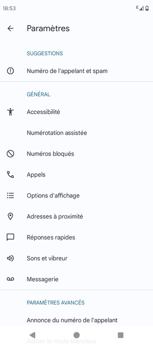 Sélectionnez Messagerie