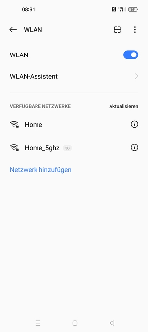 Wählen Sie das Wireless-Netzwerk, zu dem Sie eine Verbindung herstellen möchten