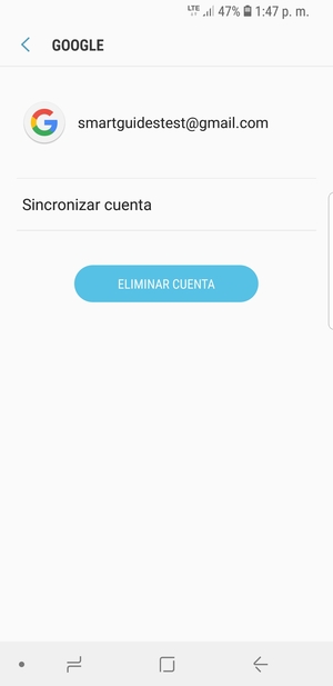 Seleccione Sincronizar cuenta