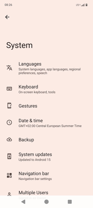 Select System updates