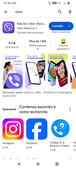 Sélectionnez l'appli