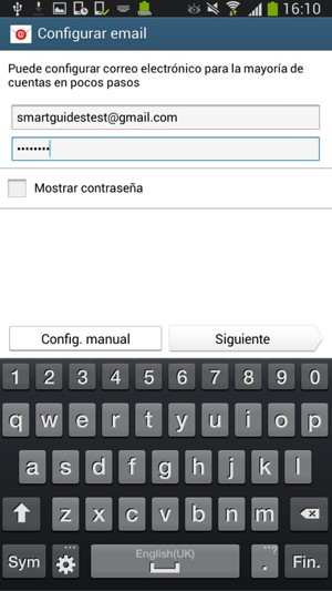 Introduzca su dirección de correo electrónico de Gmail o Hotmail y su contraseña. Seleccione Siguiente