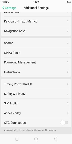 Scroll to and select Safety & privacy
