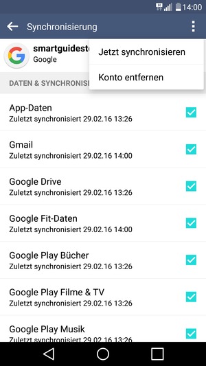 Wählen Sie Jetzt synchronisieren