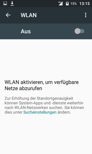 Schalten Sie WLAN ein