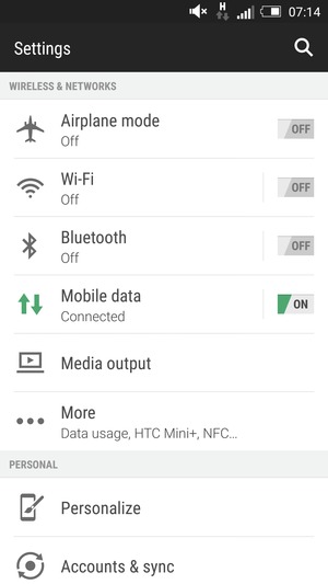 Select Mobile data